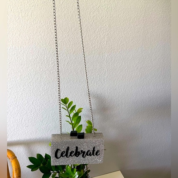 Silver Clutch Purse LULU celebrate clutch - Picture 3 of 6